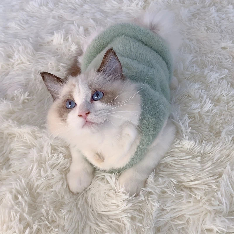 Cats Accessories Pets Warm Kittens Clothes for Winter Kitten Small