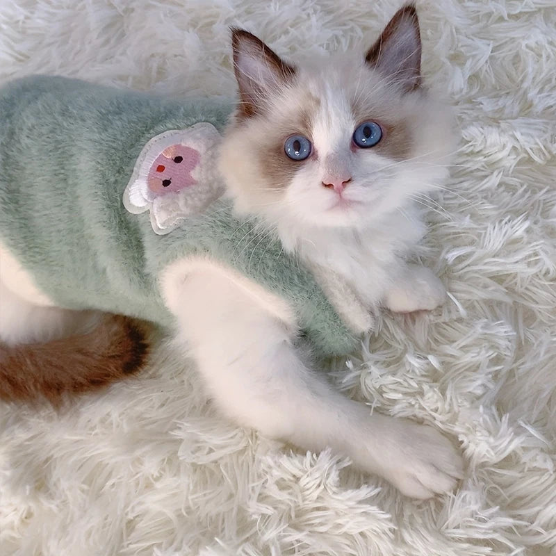 Cats Accessories Pets Warm Kittens Clothes for Winter Kitten Small