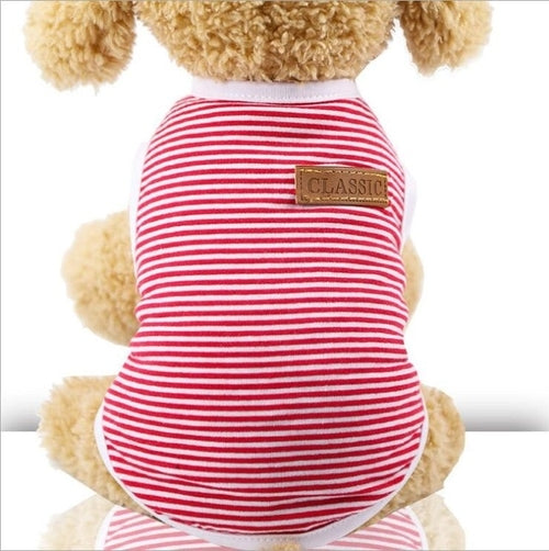 Cat Clothes Cotton Striped Vest Pet Cats T