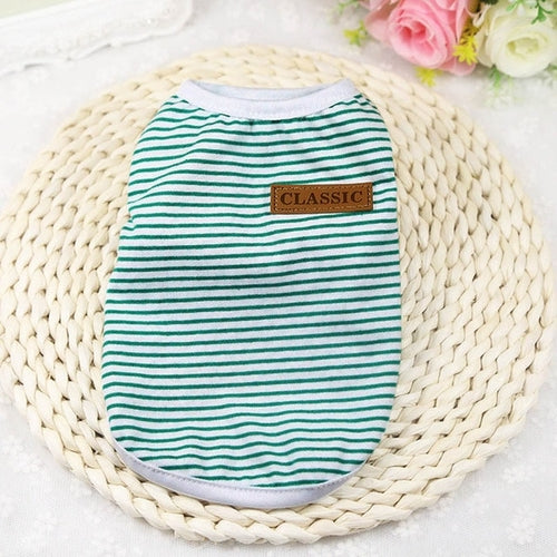 Cat Clothes Cotton Striped Vest Pet Cats T