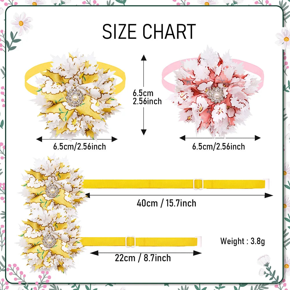 10/20PCS Cute Dog Bowties Collar-flower Adjustable Bow Tie For Small Dogs Pet Supplies Dog Bowknot Pet Grooming Accessories