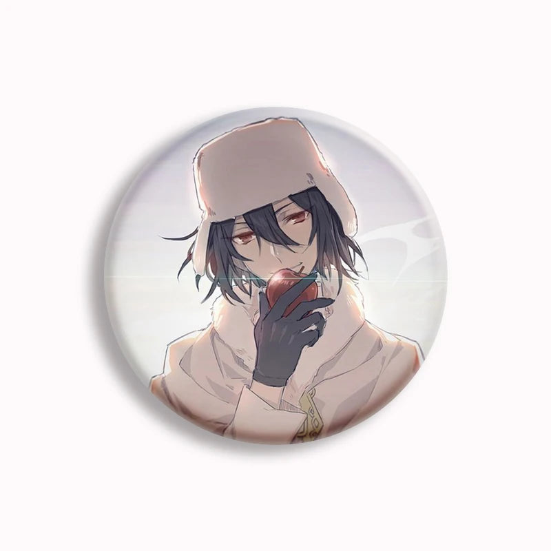 Anime Bungo Stray Dogs Button Pin Character Fyodor Fan Art Brooch Badge Bag Accessories Jewelry Fans Collect 58mm Friends Gift