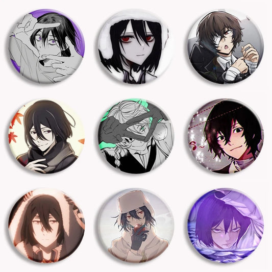 Anime Bungo Stray Dogs Button Pin Character Fyodor Fan Art Brooch Badge Bag Accessories Jewelry Fans Collect 58mm Friends Gift