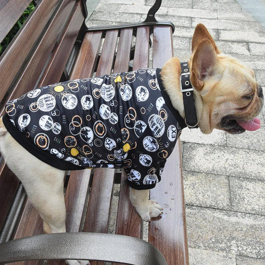 Fashionable Printed Pet Clothes For Spring And Autumn - Stylish Dog