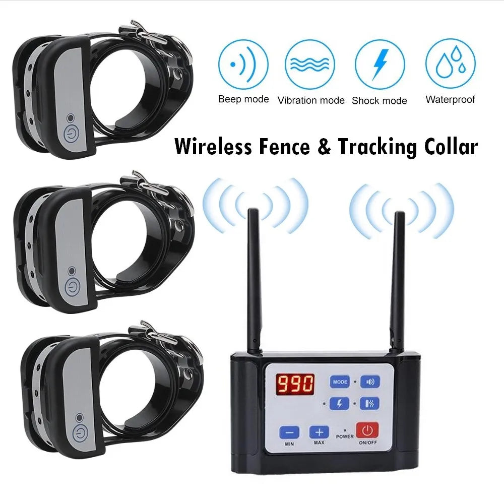 990 Yards 2 In 1 Pet Dog Wireless Fence Remote Training Collar Waterproof Rechargeable Electric Pet Fence Anti Runaway Barrier
