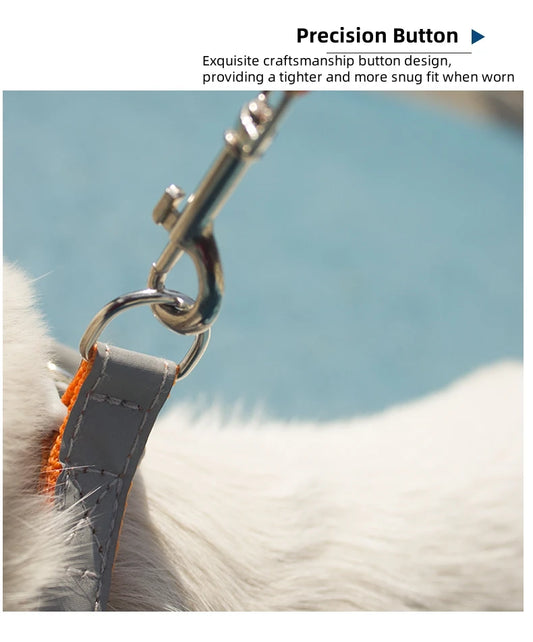 Adjustable No Pull Pet Reflective Dog Harness Lead Walking Running Leashes Cat Chest Strap Vest Leash