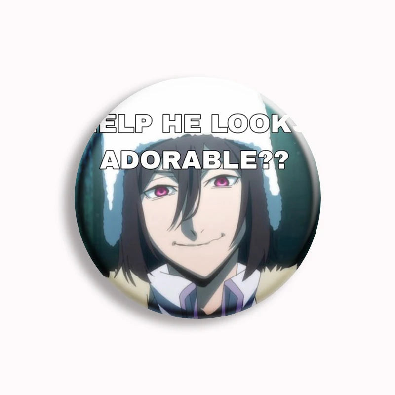 Anime Bungo Stray Dogs Button Pin Character Fyodor Fan Art Brooch Badge Bag Accessories Jewelry Fans Collect 58mm Friends Gift