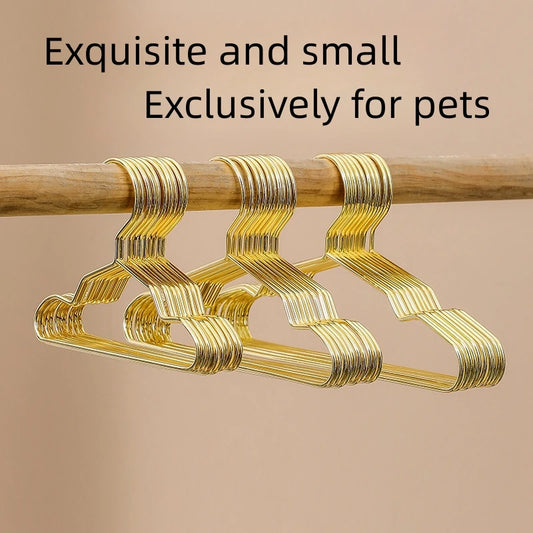 Pet Apparel Hangers Small Metal Clothes Hanger for Teddy Dog Cat