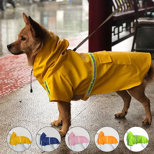 Large Dog Raincoat Corgi Cloak Style Puppy Waterproof Dog Clothes