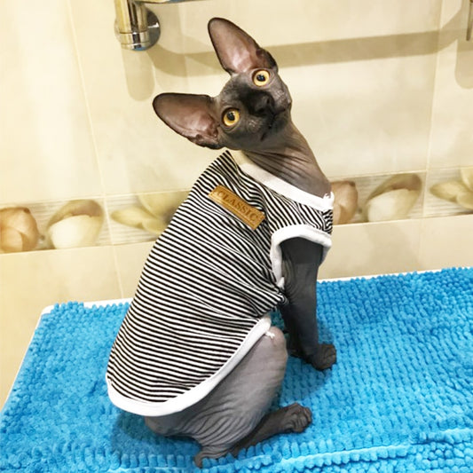 Cat Clothes Cotton Striped Vest Pet Cats T